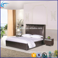 Modern bedroom furniture pu leather upholstered bed italian leather bed